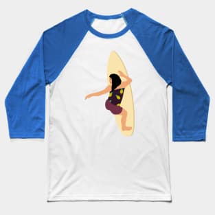 Surfing girl 2 Baseball T-Shirt